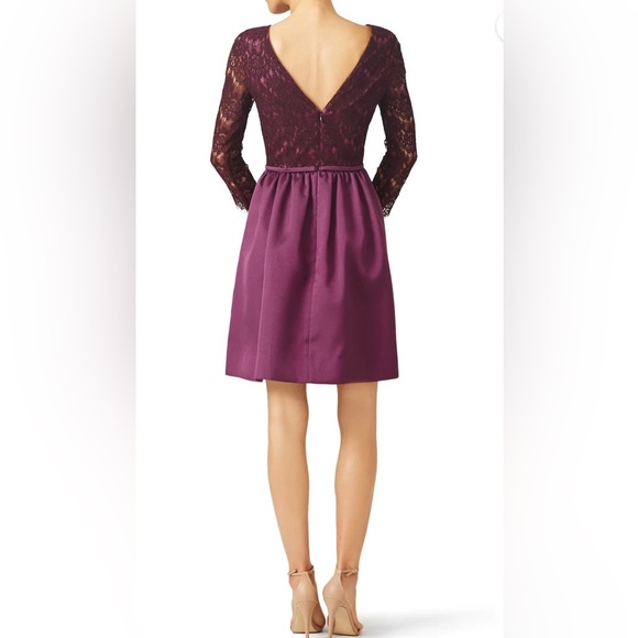 ERIN by ERIN FETHERSTON Polly - Plum, Lace Bodice, Skirt w Pockets Dress Size 10 - Picture 5 of 10